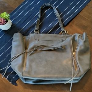 Gray shoulder purse